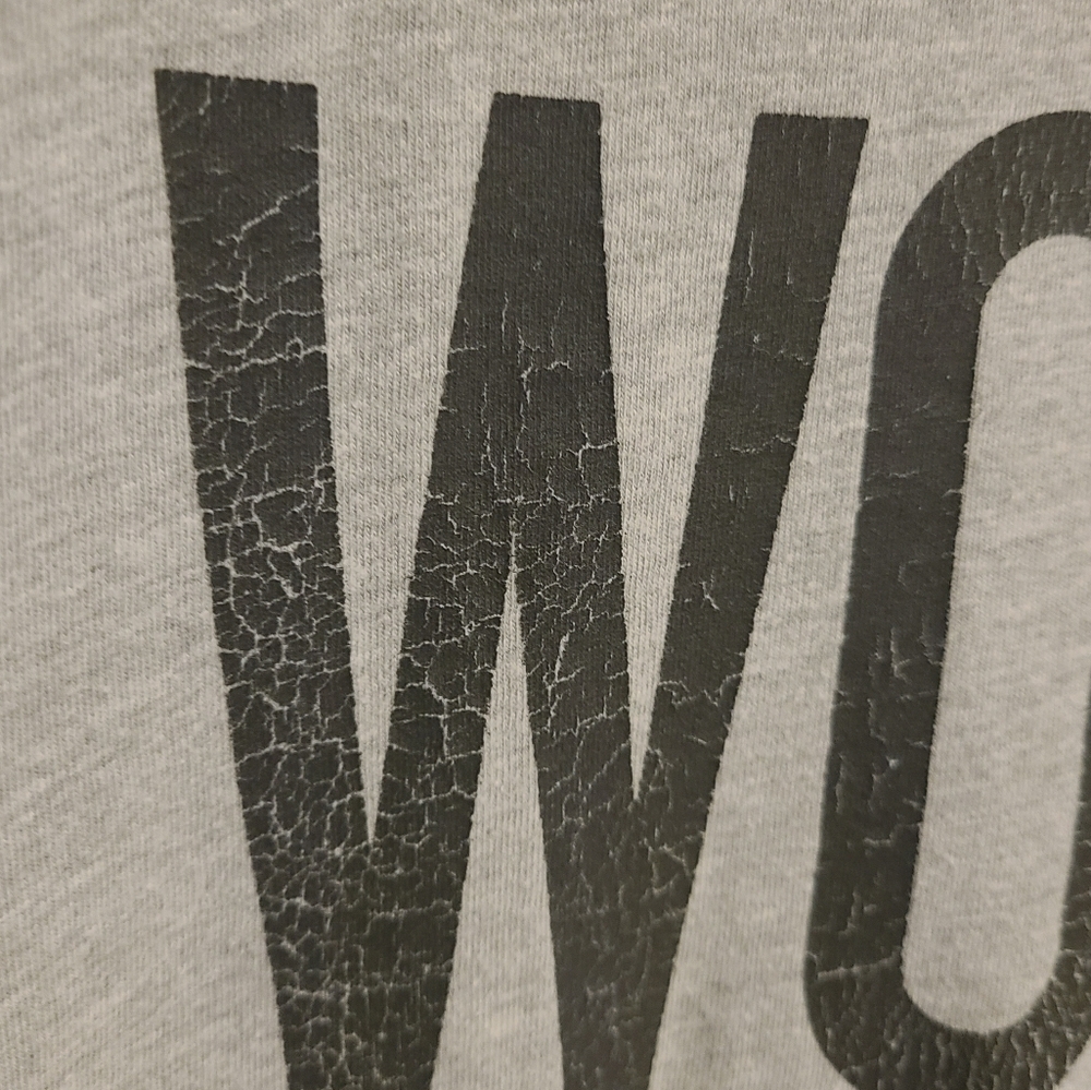 Alstyle | Women's Gray Scoopneck "Word" Short Sleeve Graphic Tee (Size XL) - Picture 6 of 11